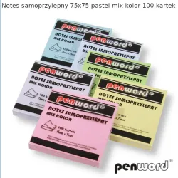 Notes samoprzylepny 75*75 mix kolorów Notes samoprzylepny 75*75 mix kolorów
